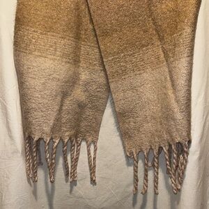 Cozy Tan Fringed Scarf